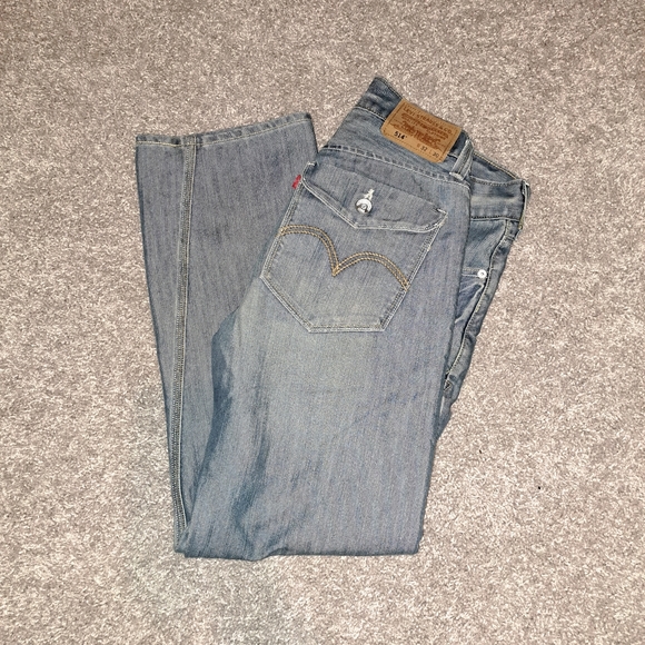 Gray 514 Levy Men's Jeans - Picture 2 of 4